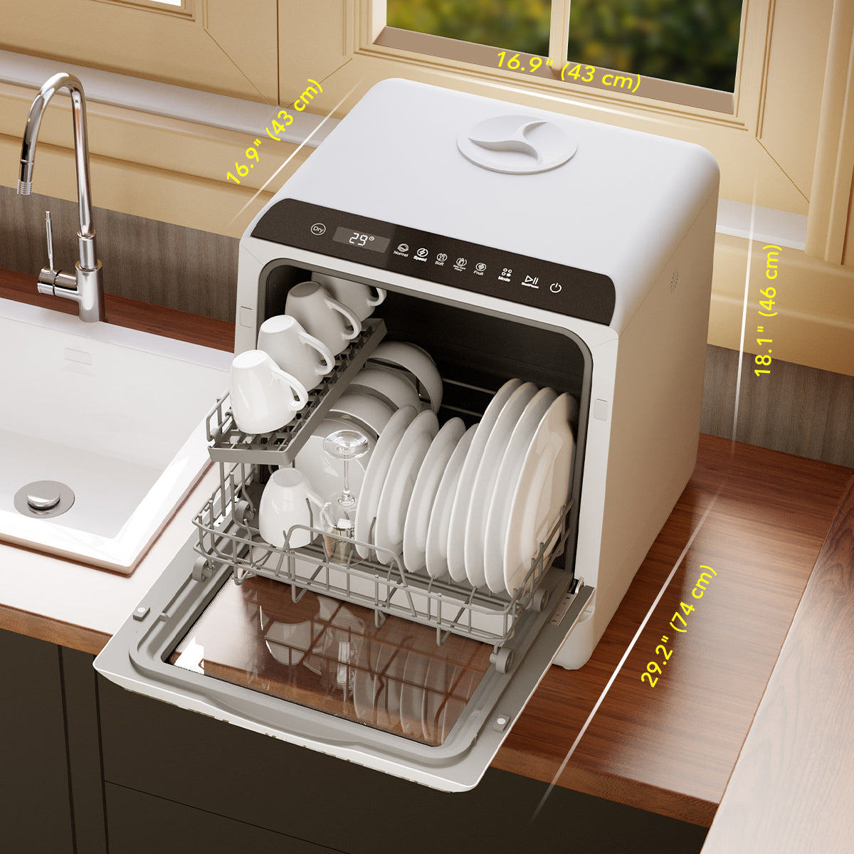 HAVA R01 Compact Countertop Dishwasher